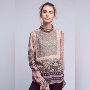 Mariagrazia Panizzi Sheer Patchwork Lenna Blouse